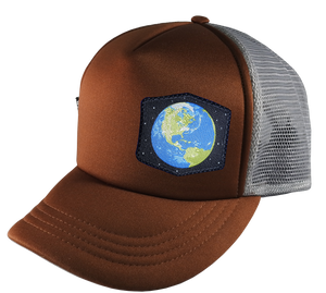 Brown Gray Trucker Hat Large 58 cm Earth