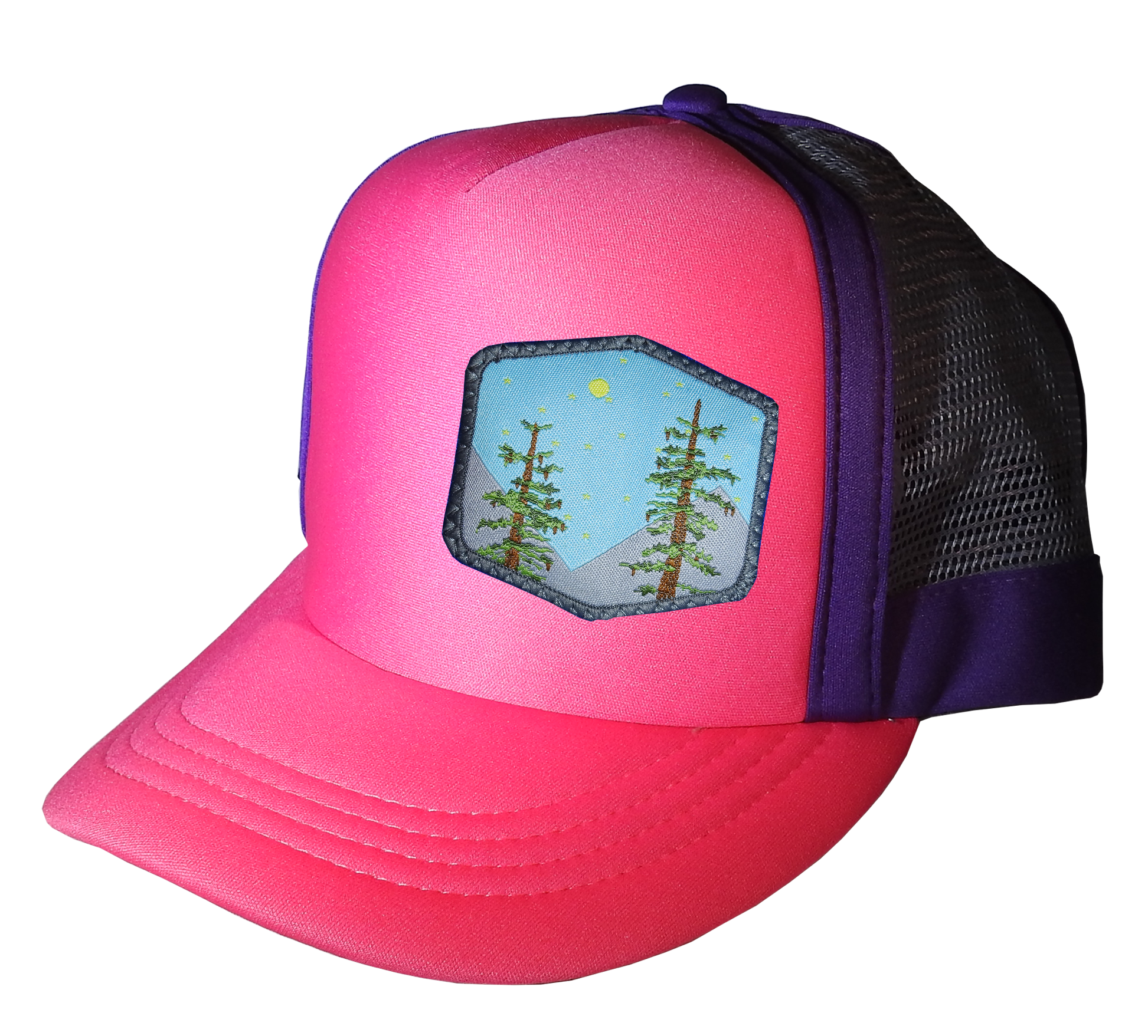 Megenta Purple Choice AF Trucker Hat 57 cm Large Trees – We