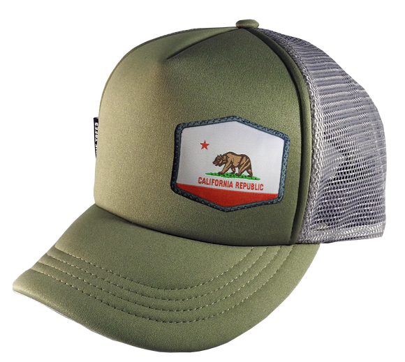 Olive Gray Trucker Hat Large 58 cm Cali